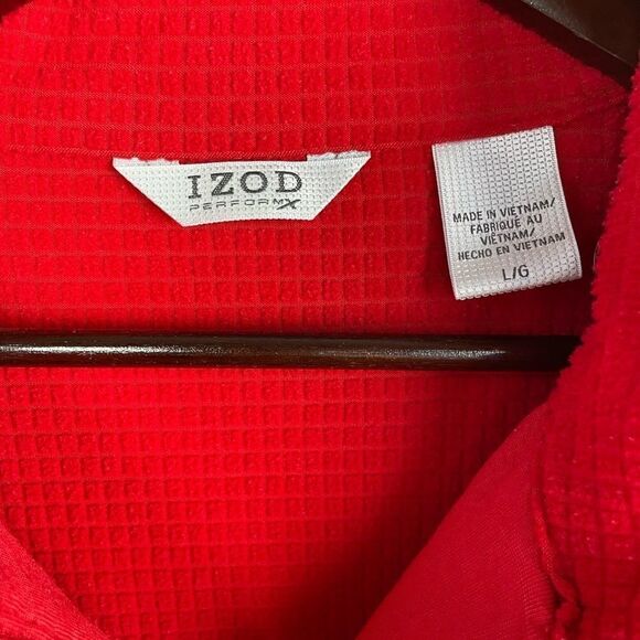 IZOD PerformX Quarter Zip Pullover Size L EUC - Picture 3 of 6